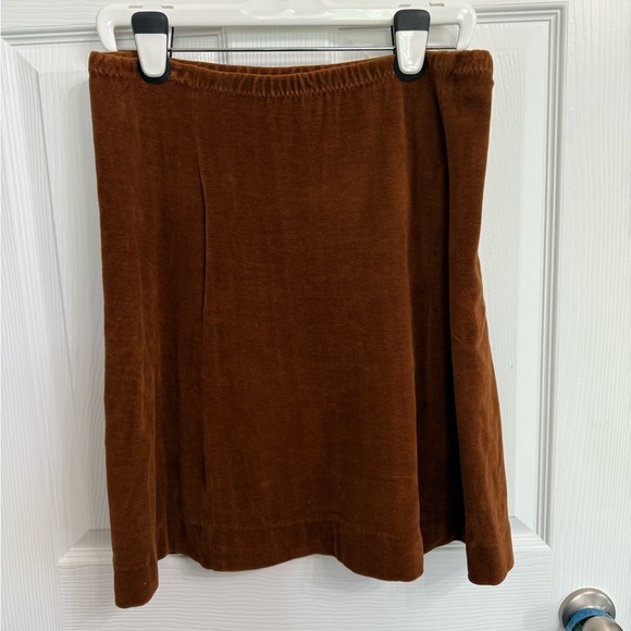 Vintage JOHN MEYER A Line Skirt Size 12 Brown With Pass Through Pocket Secretary - Picture 1 of 5